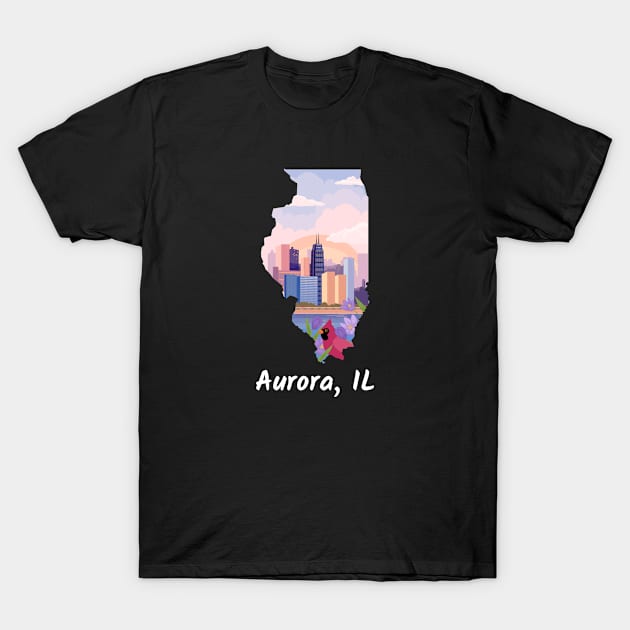 Aurora Illinois T-Shirt by A Reel Keeper